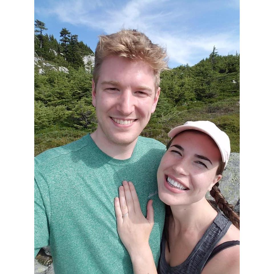 After he proposed!- August, 2019