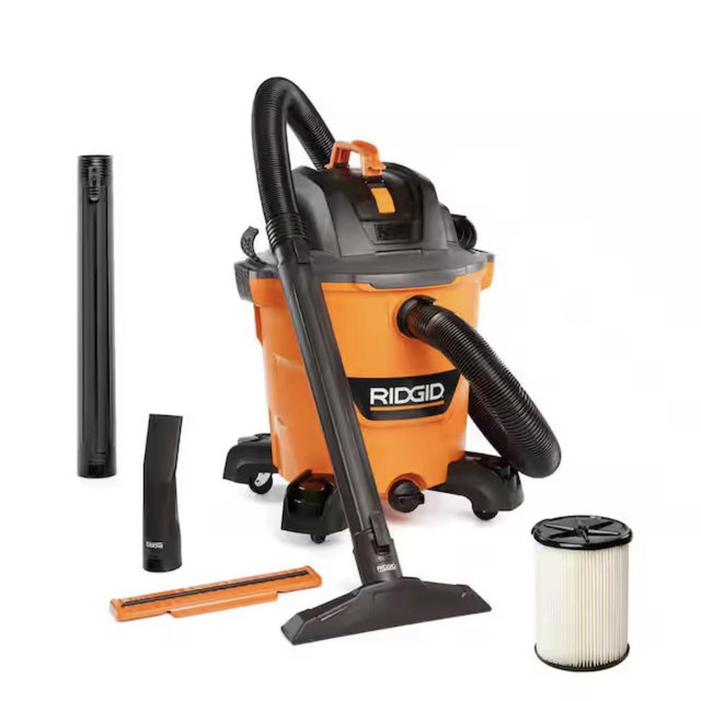 RIDGID 12 Gal. 5.0 Peak HP NXT Shop Vacuum Wet Dry Vac with General Debris Filter, Locking Hose and Attachments HD1200 HD1200