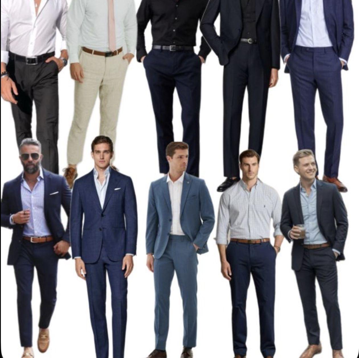 Gentlemen: Dress Shirts, Polo Shirts, Trousers, Slacks, Formal Shoes.