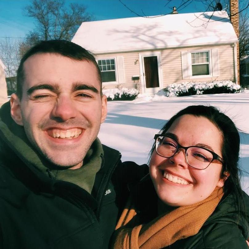 The day we got the keys to our first rental house together. February, 2019!