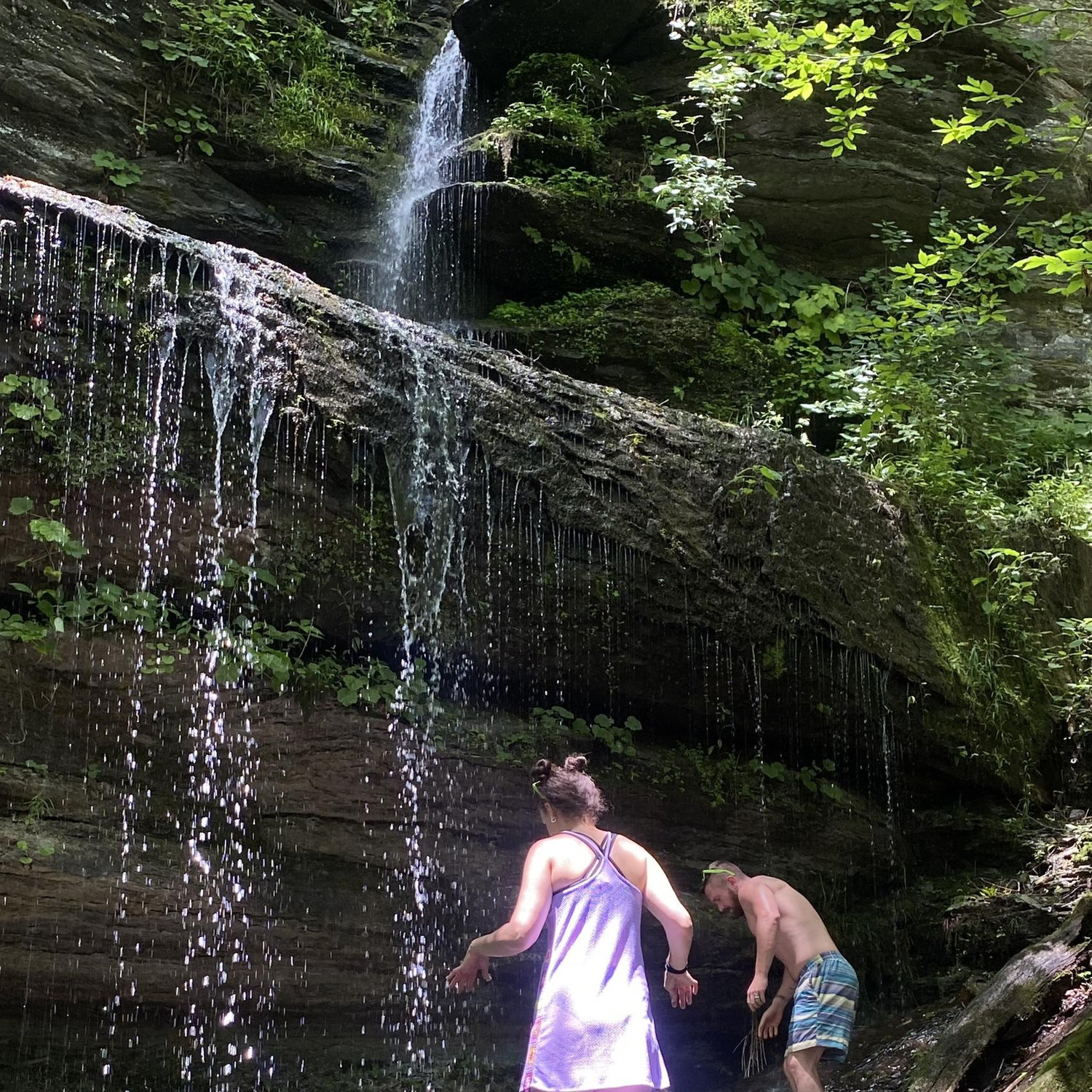 Took a break from kayacking to hike to this waterfall.