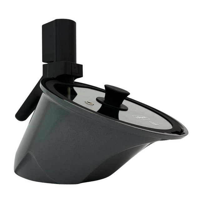 ROLLPAN - NEW - Automatic Rotating Cooking Pot - Compact, Non-Stick, Ceramic coated, Automated cooking pot. Made in South Korea. Korean Pop, K-POP (Grey)