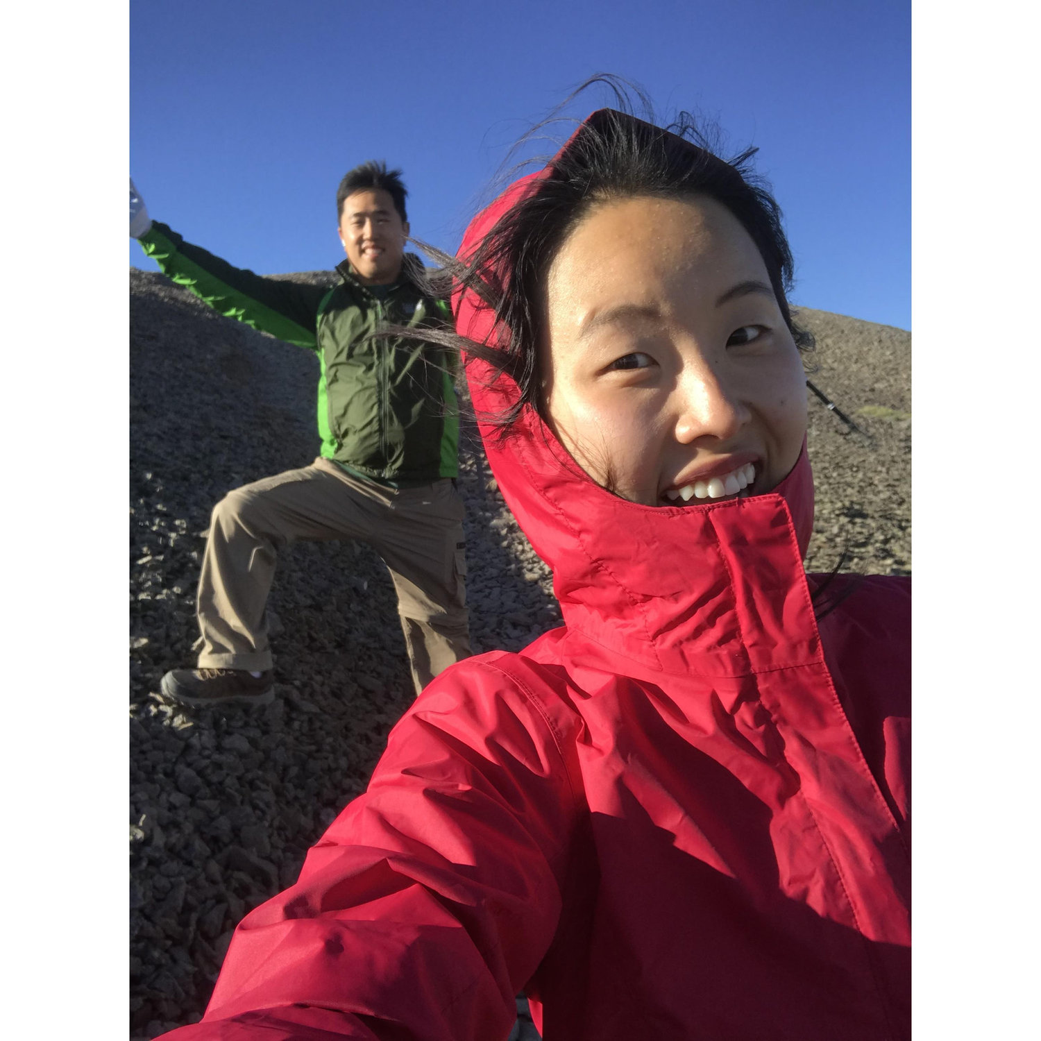 We love hiking! There was snow at the top of this mountain!