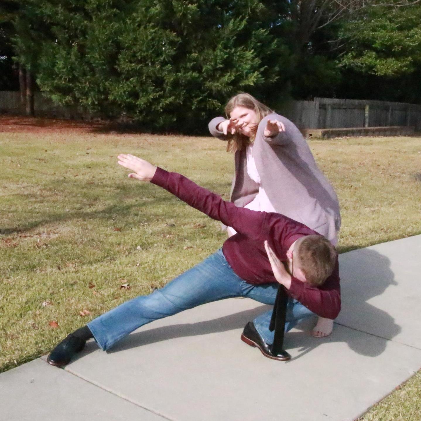 Our Mixtape Pose for Engagement Pictures! <3