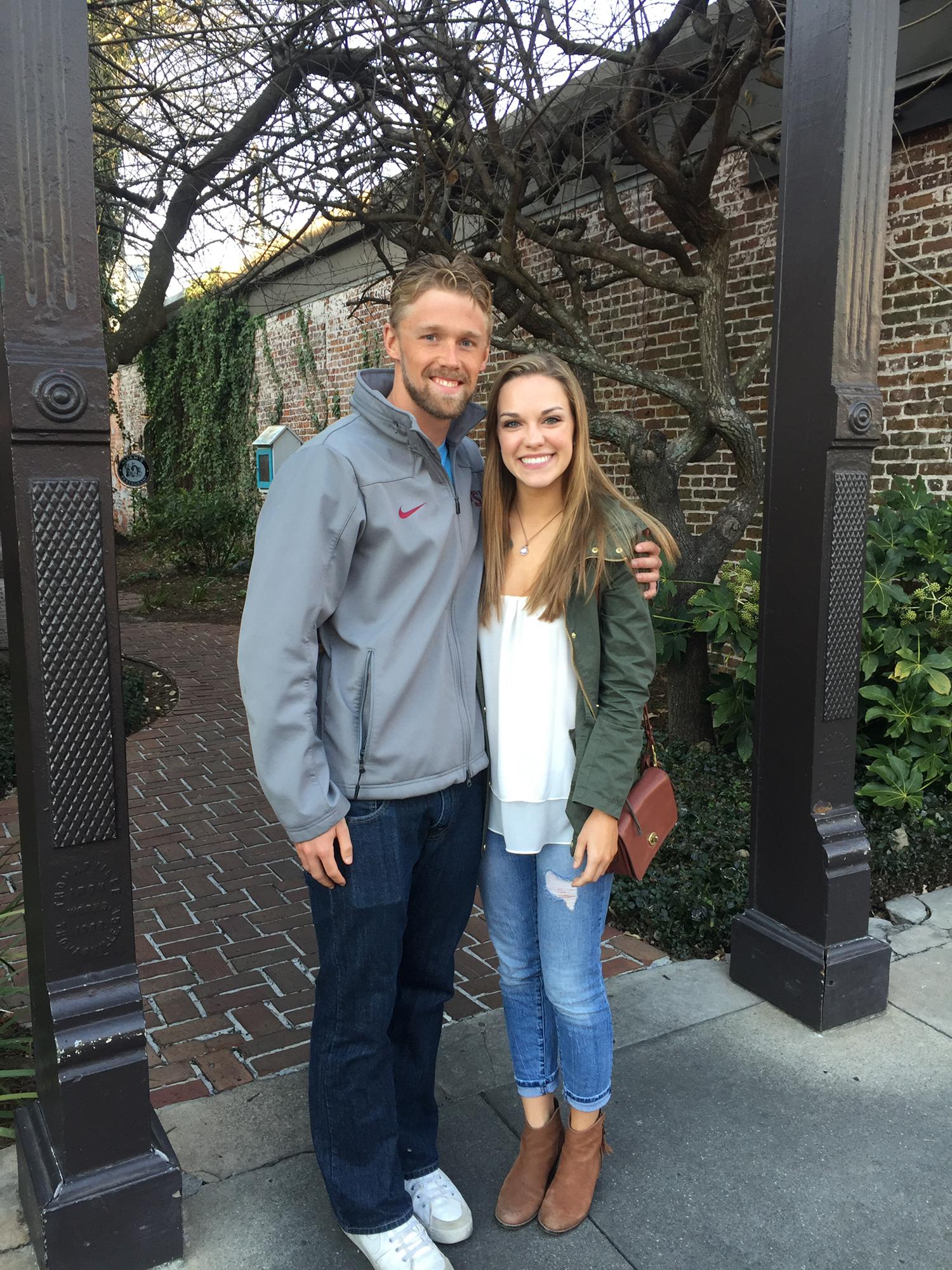 Our first real date, at Jonah's in Thomasville, GA