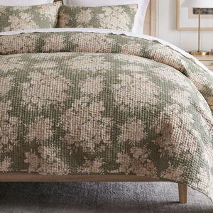 Juliette Toile Handcrafted Reversible Pick-Stitch Quilt Color: Loden