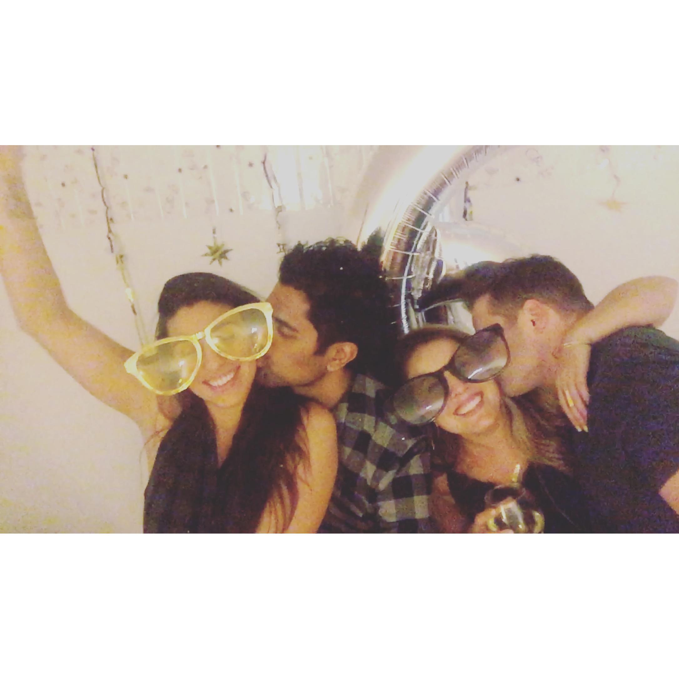 More boozy kisses with the Lockridges for New Years 2016 in Brentwood