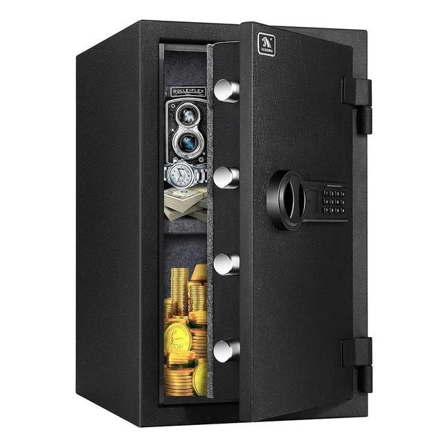 TIGERKING Fireproof Safe Box for Home, 1.8 Cubic Feet Large Steel Safe with Digital Lock for Cash Jewelry Lens Pistol