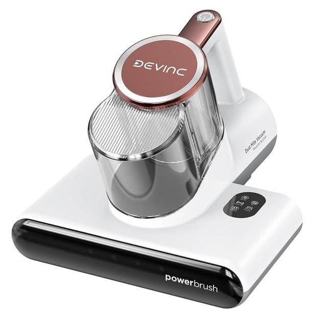 DEVINC Mattress Vacuum Cleaner, 16 KPa Bed Vacuum Cleaner with 253.7nm UV-C Light, HEPA Filter & Heating Tech, Handheld Vacuums for Bed, Sofa, Couch, Crib, Fabric Surfaces(Corded)