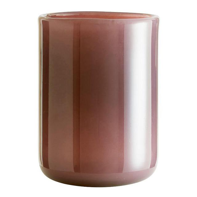 Mineral Glass Votive Candle Holder, Violet, Large