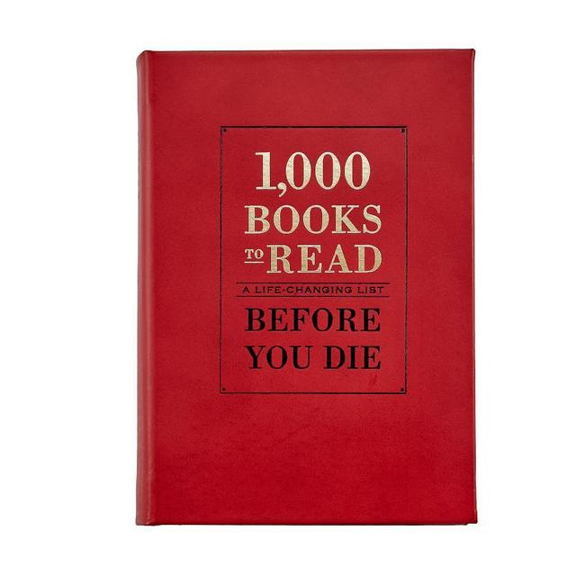 1000 Books To Read Leather Book, Red