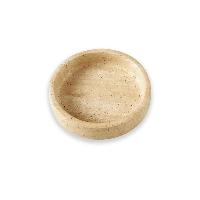 PHINILUX 100% Travertine Wine Coaster- Marble Wine Bottle Chilled Coaster - Absorbent Cork Holder for Beer and Champagne Tray- Counter Décor Wine Accessories