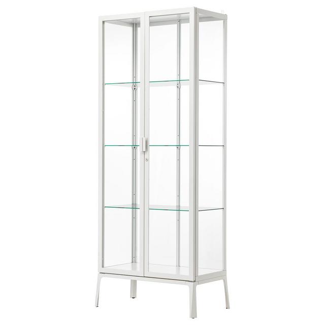 MILSBOGlass-door cabinet, white28 3/4x68 7/8 "