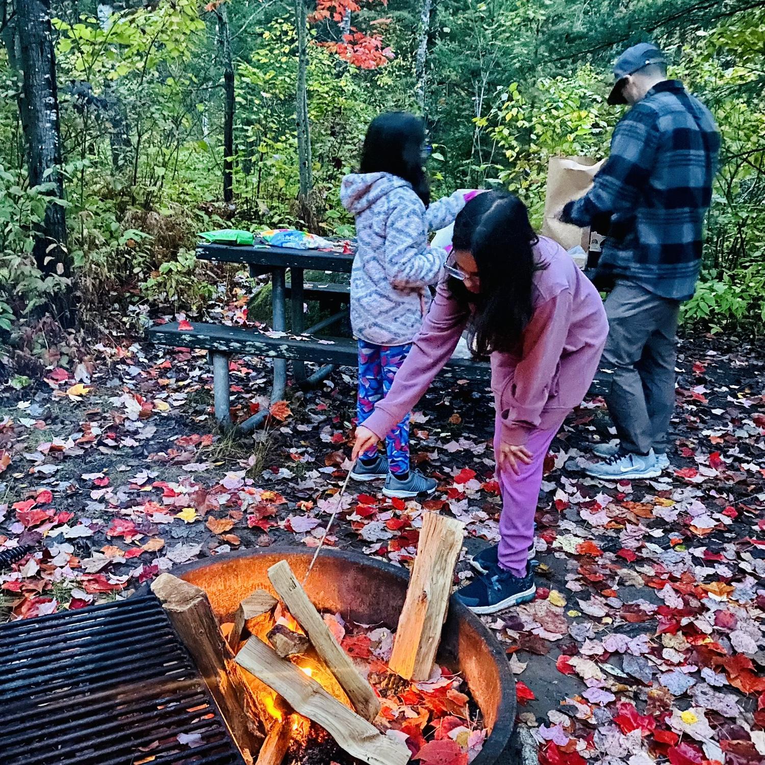 Camping with the kids.