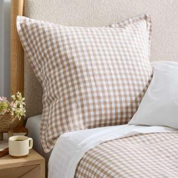 European Linen Euro Sham- Cafe Gingham
