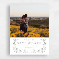 White Wedding Save the Date - Lenora Photo