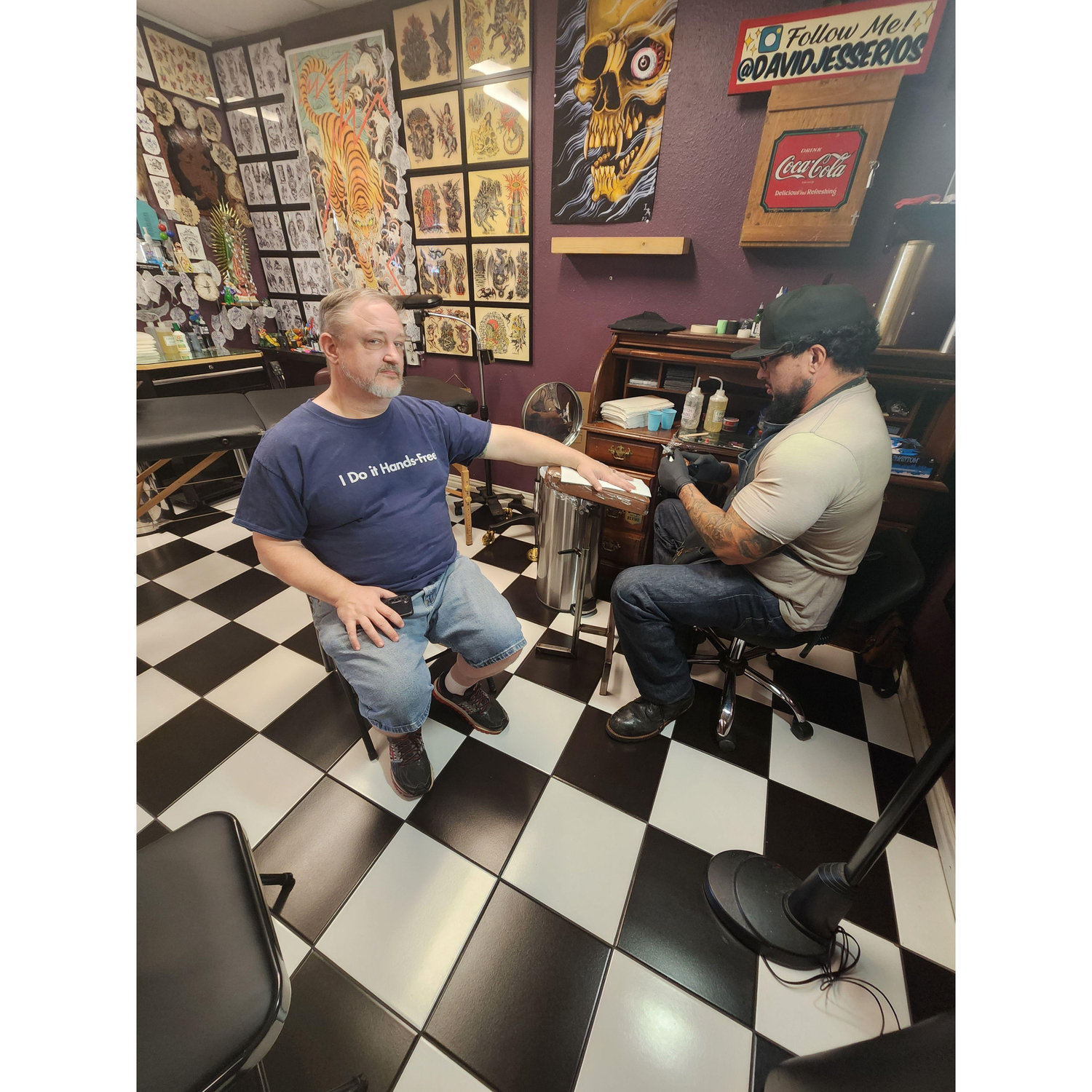 Erik's final wedding ring tattoo touch-up!
