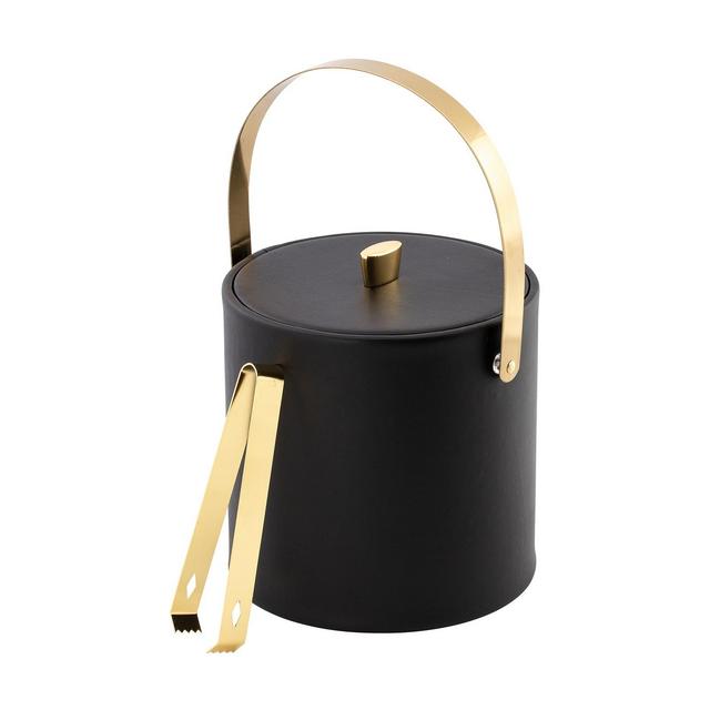 Kraftware Oxford Ice Bucket and Ice Tong, 3 Quart