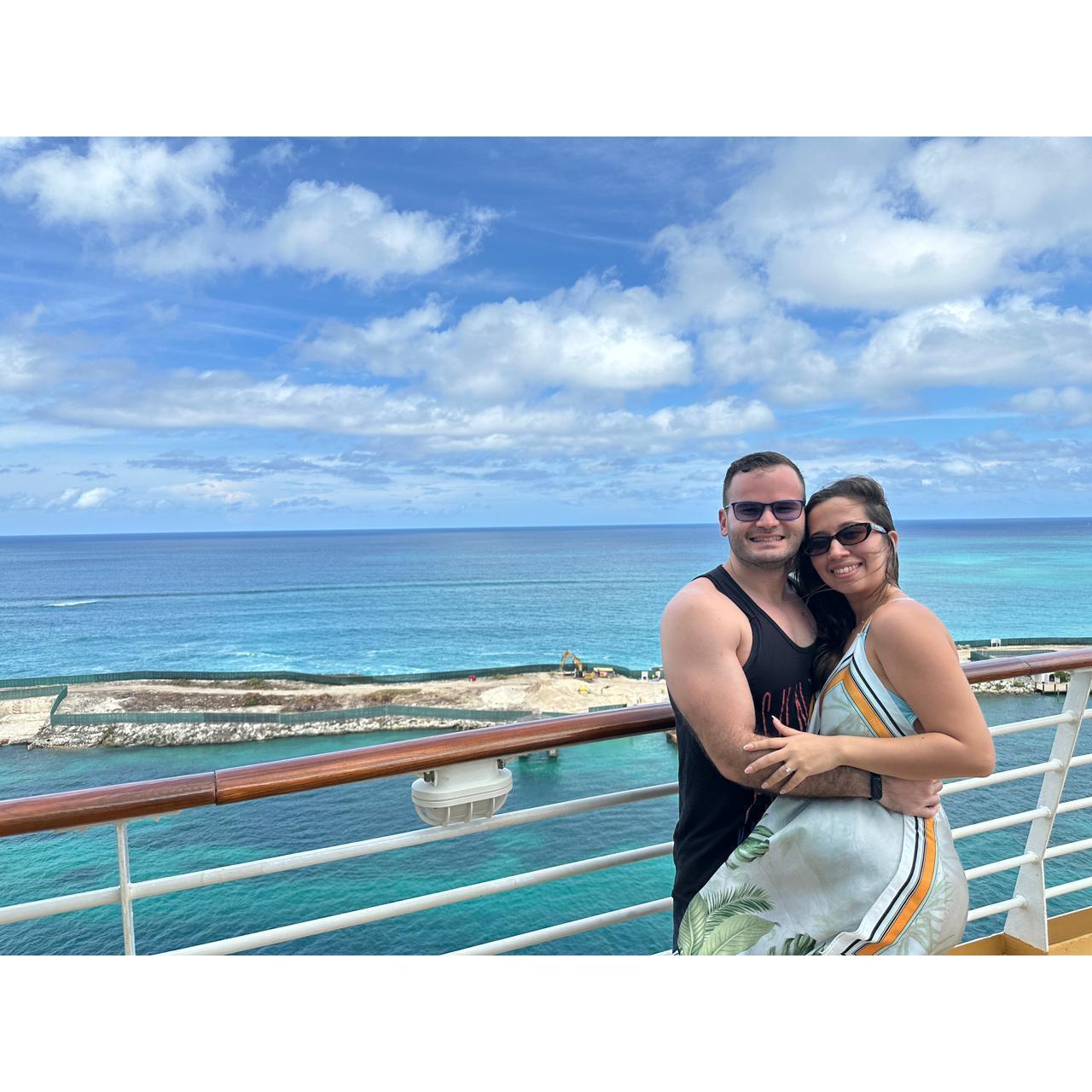 Cruising while celebrating our engagement!
