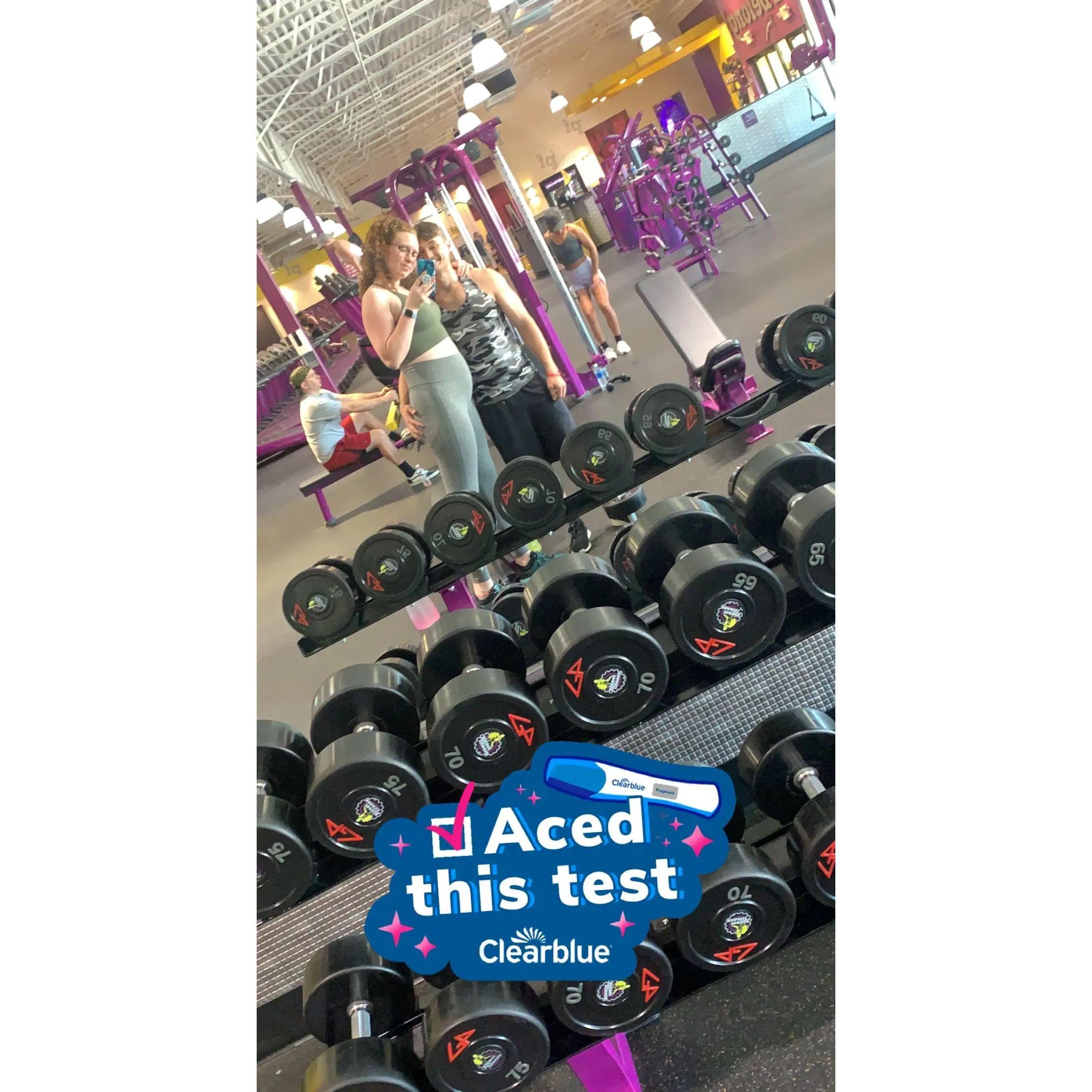 Still trying to stay active, Michael motivating me the whole way!