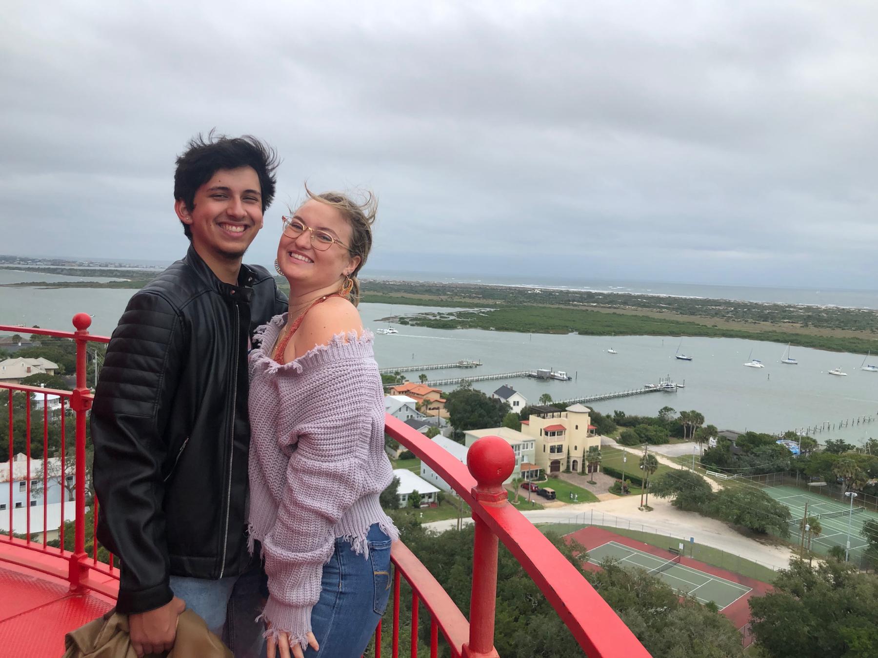 On top of the St. Augustine Light House.