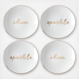 Oh What Fun Tidbit Plate, Set of 4