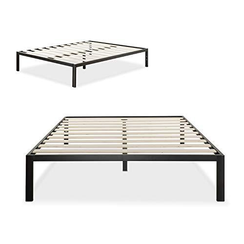 Zinus Mia Modern Studio 14 Inch Platform 1500 Metal Bed Frame / Mattress Foundation / No Box Spring Needed/ Wooden Slat Support / Good Design Award Winner / Black, Full