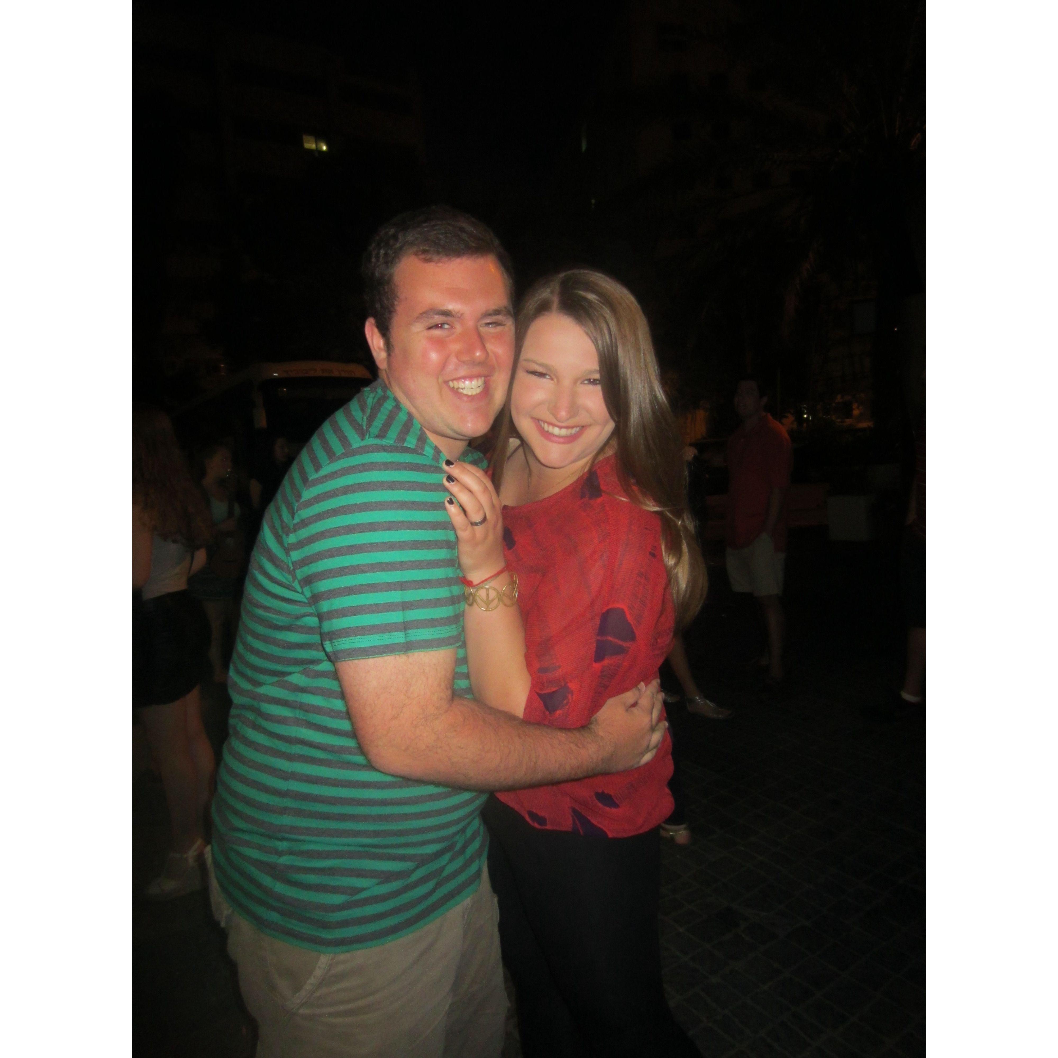 Night out in Israel in 2012.