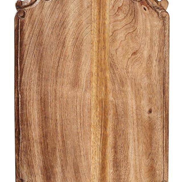 Winlay Mango wood hand carved Chopping & Serving Tray for kitchen, dining table and outdoor SIZE 16.5x9x0.95 inch