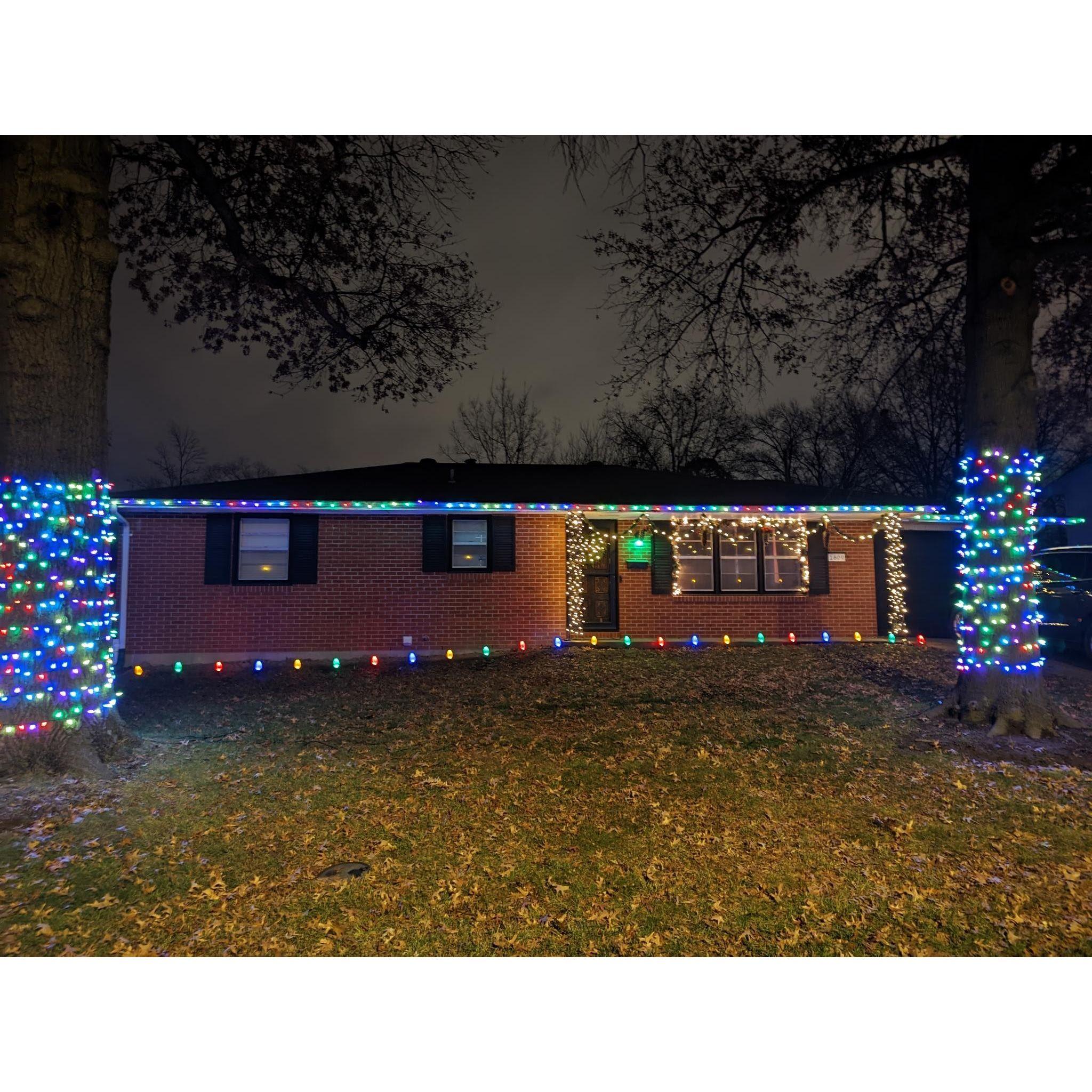 2nd Christmas.  Upgraded the decorations.  Adding a little more each year