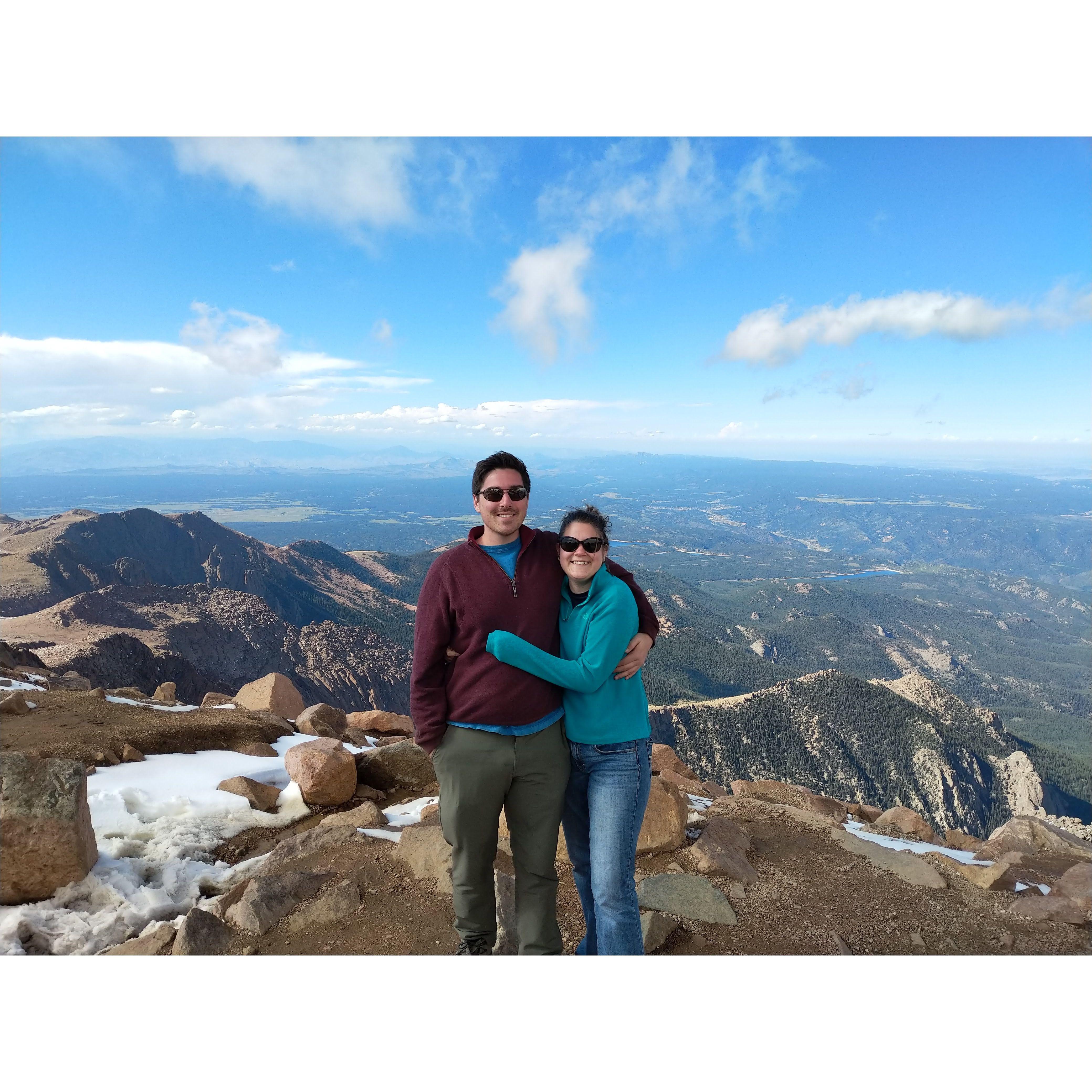On the top of Pike's Peak