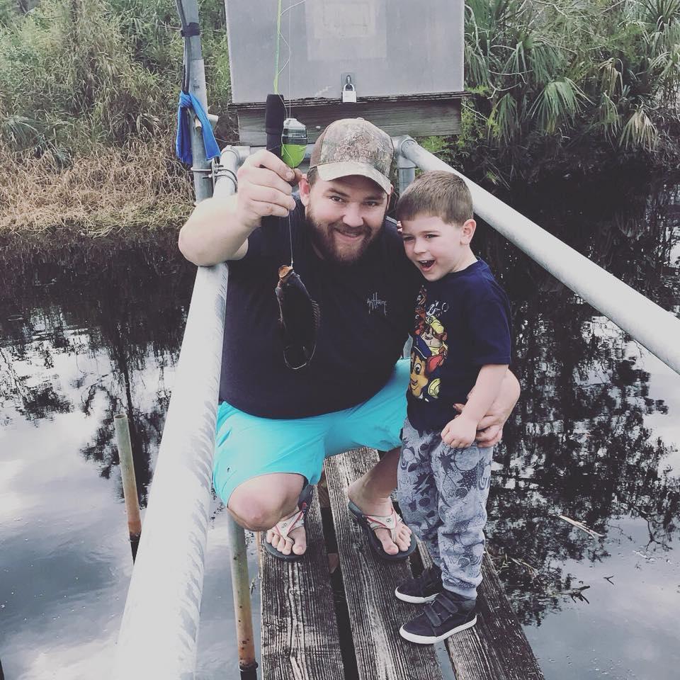 LJ loves fishing with Uncle Trav