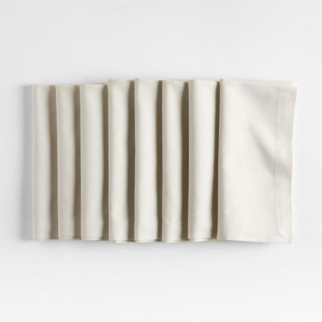 Aspen Warm Natural Cotton Napkins, Set of 8