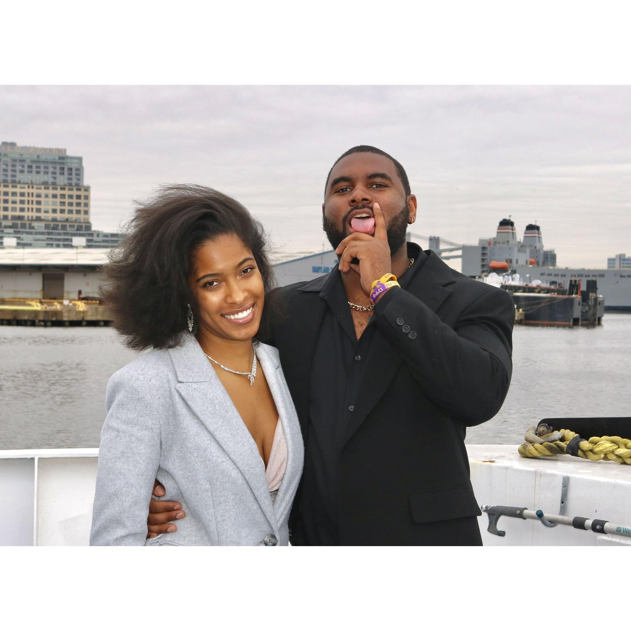 Raquel's birthday  on a boat in 2021.