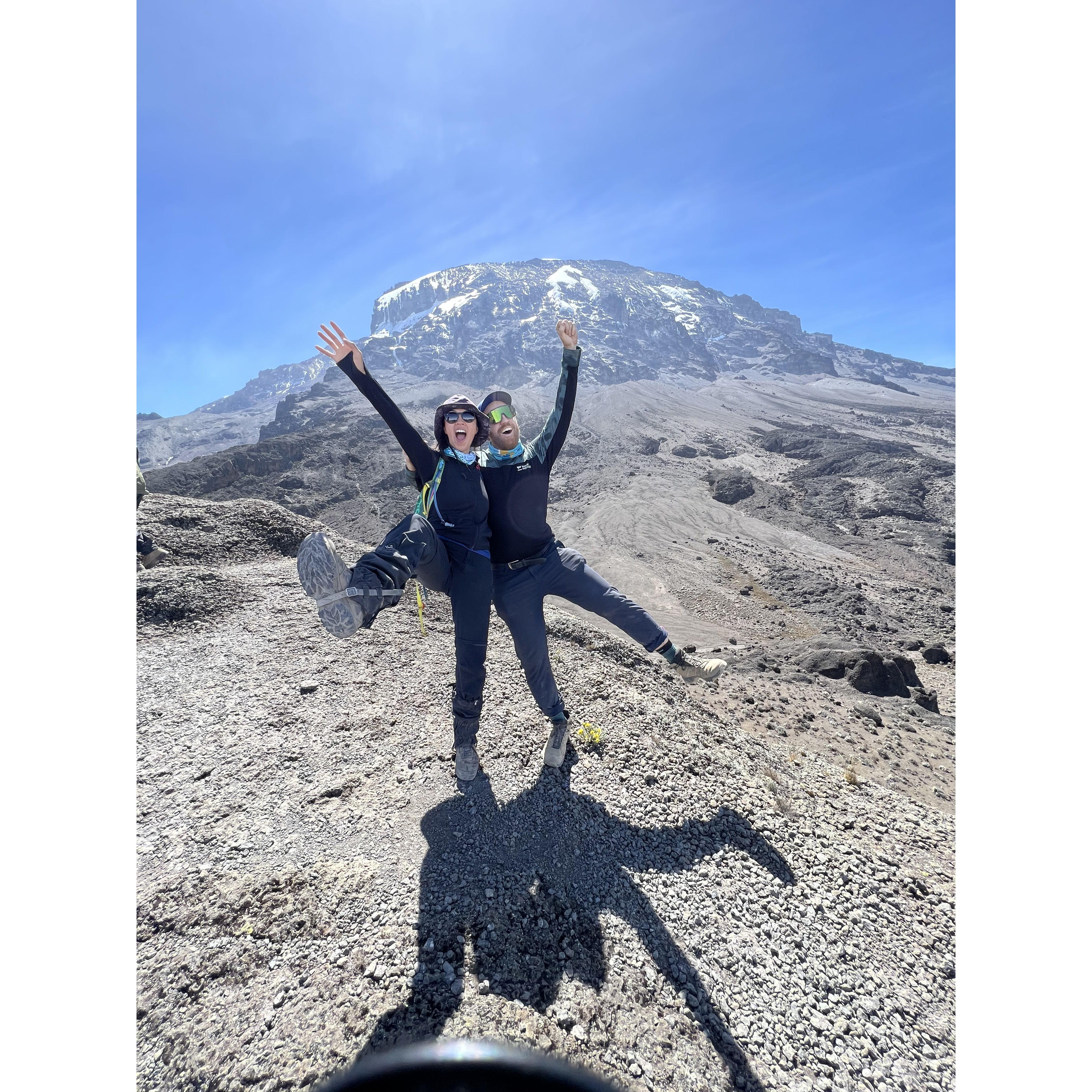 Almost at the top of Kili!