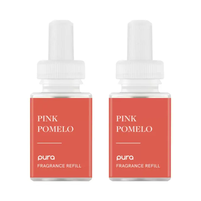 Pura Pink Pomelo 2pk Smart Vial Fragrance Refills: Safe, Clean Odor Removal, Ethically Sourced