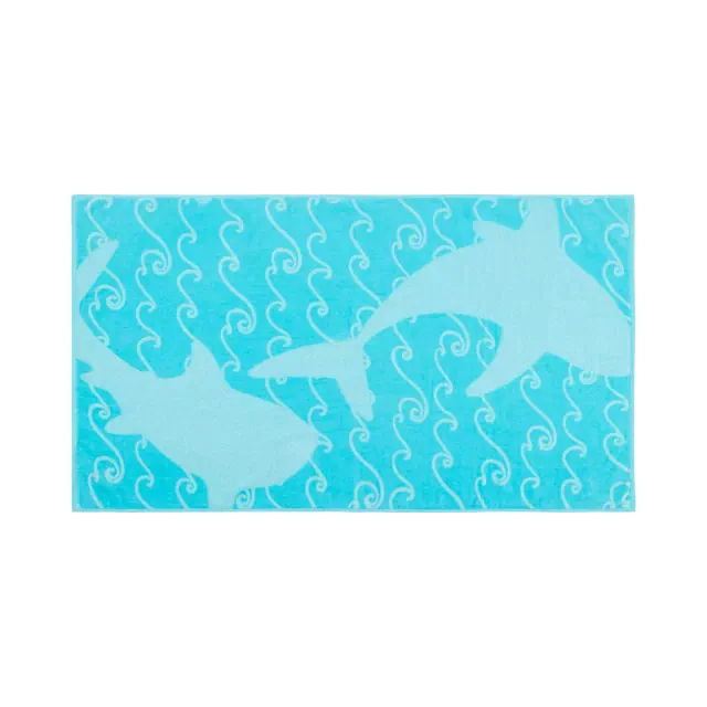 H for Happy™ Jacquard Beach Towel in Shark