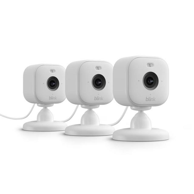 Blink Mini 2 [Newest Model] - Stay connected to your home and pets with plug-in smart security - 3 camera system (White)