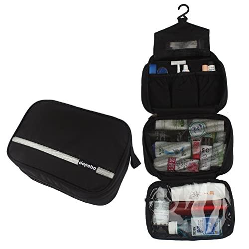 Dopobo Travelling Toiletry Bag Portable Hanging Water-Resistant Wash Bag for Travelling, Business Trip, Camping (black)