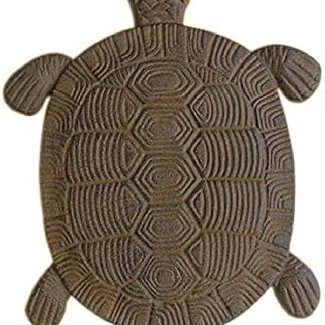 Comfy Hour Antique and Vintage Ocean Collection Cast Iron Garden Stepping Stone - Turtle, Color Brown
