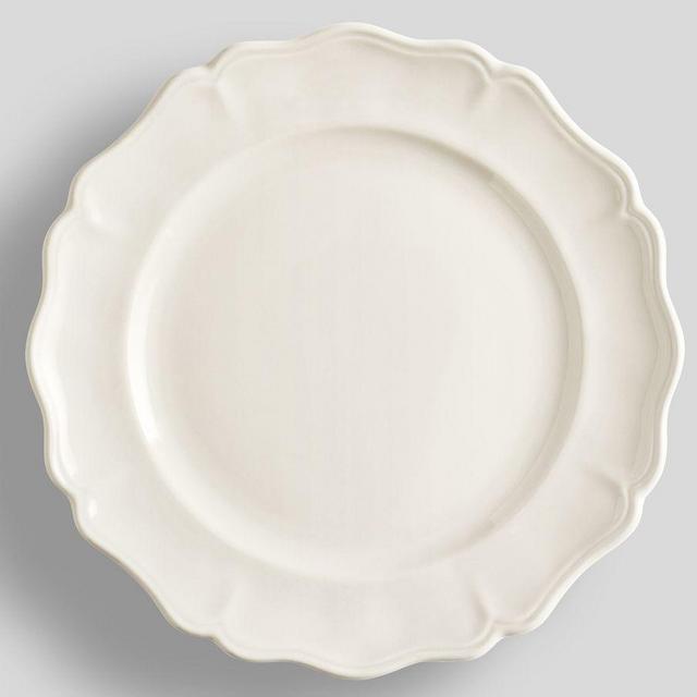 Heirloom Stoneware Dinner Plates, Set of 4 - White