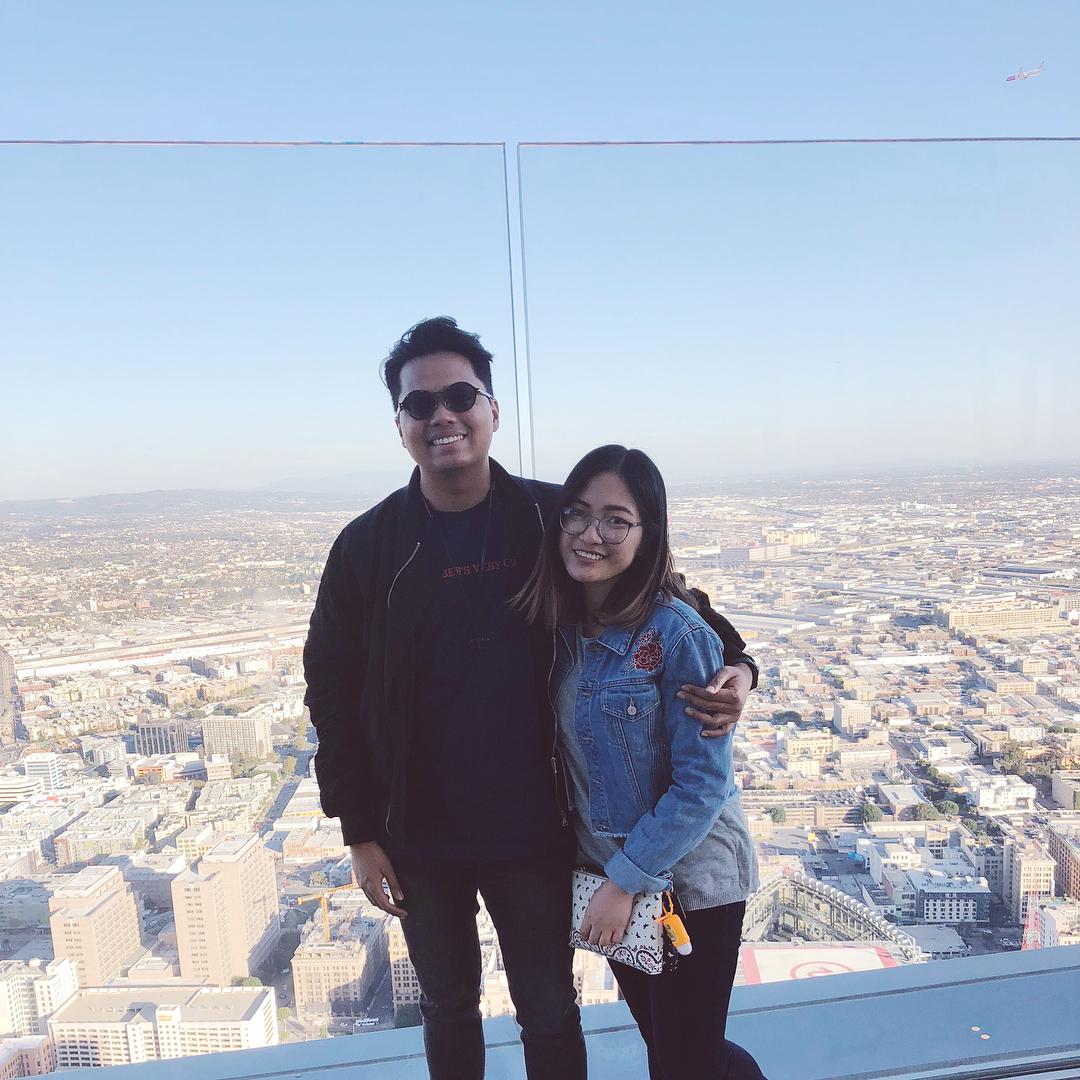 Went to the LA Skyspace to do a slide midair and for the city views!