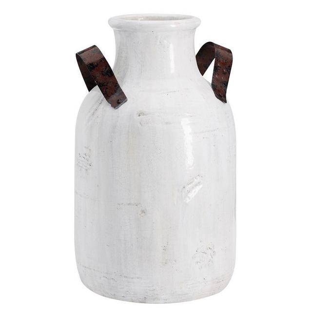 Marlowe Ceramic Urn, White - Large