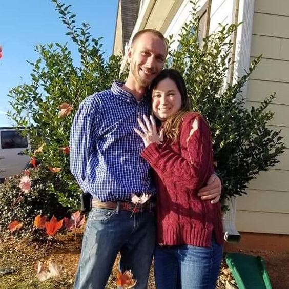 After Chris proposed on Thanksgiving!