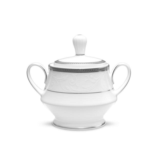 Noritake Regina Platinum Covered Sugar 10 OZ.
