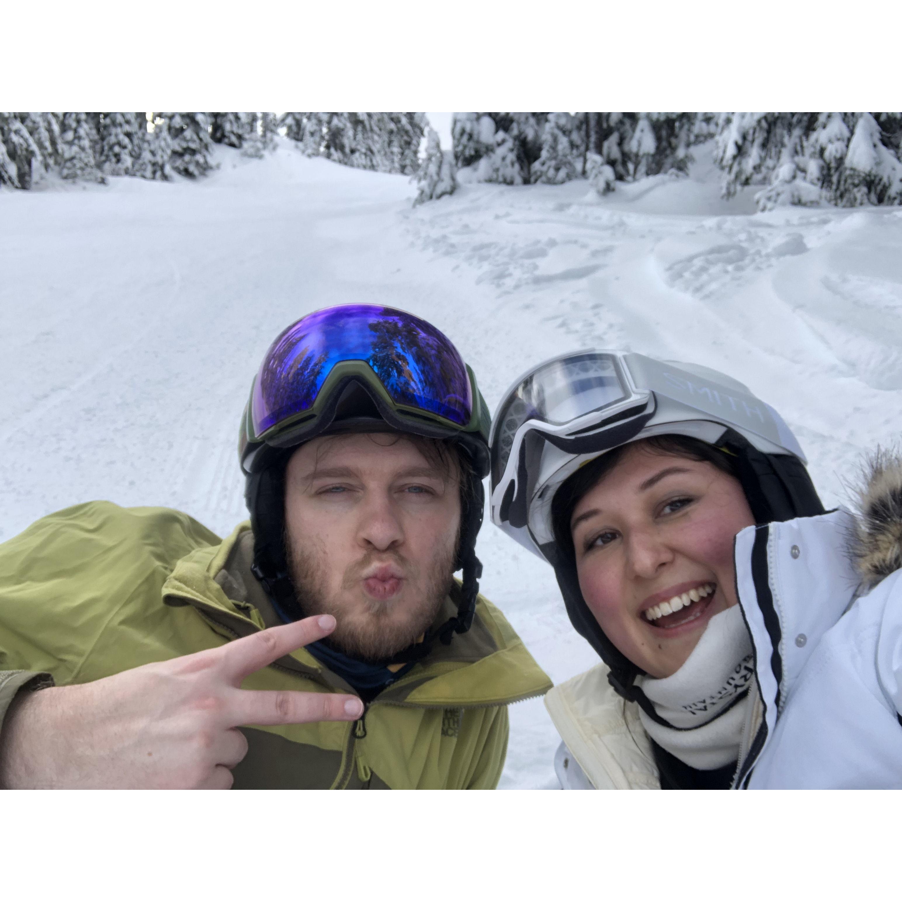 Emily's second ever time skiing at White Pass, Washington State