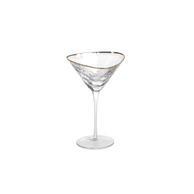 Hammered Martini Glass