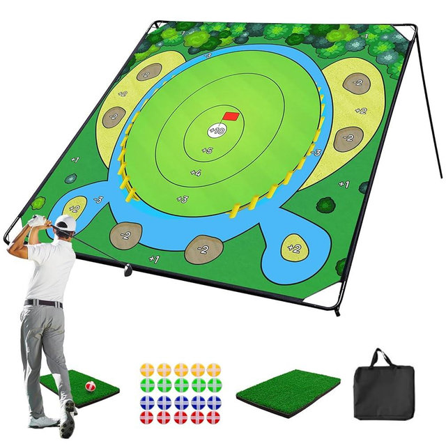 70"x70" Golf Chipping Game Practice – Portable Training Game for Indoor & Outdoor Use, Improve Short Game Accuracy for Adults, Juniors & Beginners