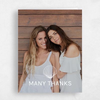 White Nautical Wedding Thank You - Waterview Photo