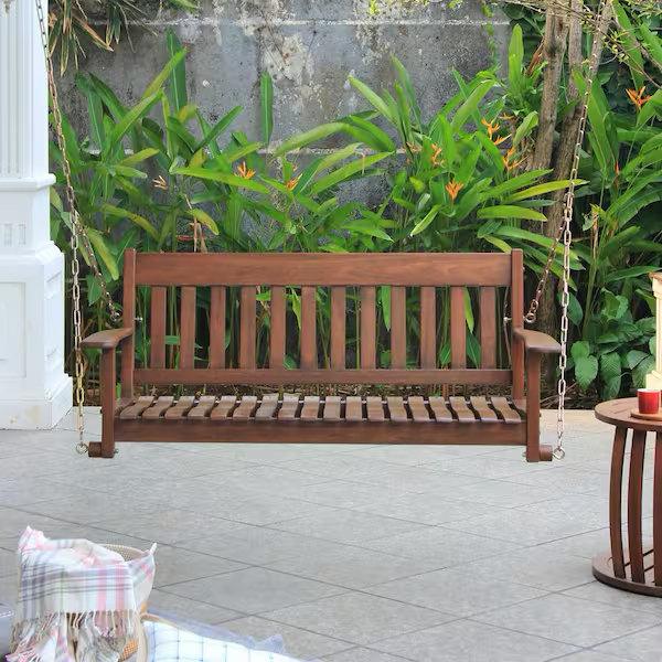 Cambridge Casual Cambridge Casual Thames Natural Brown Wood Porch Swing 130228-HW-NT-XX-XX